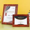 Madeira criativa A4 polegadas licença empresa agente franqueado Medalha de madeira acrílico certificado de honra placa set table