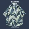 Camisa floral de manga corta para hombre, nuevo estilo de verano, holgada y ligera, camisa floral hawaiana de manga corta para pareja, estilo playero