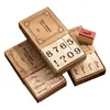 Mes Semana Sello de Madera Cuenta Manual Transfronterizo Inglés diy Madera Decoración Diaria Material Sello traje Personalización
