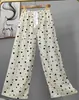 Pantalones de pijama de algodón para mujer, verano, finos, estampados, casuales, de pierna ancha, pueden usar mujeres embarazadas, comercio exterior, pantalones de talla grande