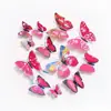 Ímã de PVC cola simulação borboleta criativo fundo de casa decorativo tridimensional 3D Borboleta Quarto de Crianças Pacote com 12