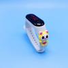 Reloj electrónico de muñeca medidor 3 luces rojas reloj electrónico de muñeca led niños hombres y mujeres deportes estudiante botón reloj de dibujos animados