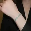 Pulseira com Fecho Geométrico Vazado Cravejado de Diamantes Estilo Minimalista, Pulseira Exagerada Tendência Europeia e Americana Transfronteiriça, Joias de Luxo Leve de Alta Qualidade