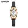 Reloj de Mujer Ofns Más Vendido de Alto Valor, Elegante Reloj de Cuarzo Ovalado Retro para Mujer con Esfera de Nácar, Pequeño Reloj Verde Impermeable