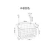 Estante de almacenamiento de cesta colgante detrás de la puerta del gabinete, cesta colgante esencial para la mesita de noche del dormitorio, cesta de almacenamiento multifuncional para la cocina y el baño