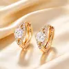 Xuping Brazaletes Rusos Transfronterizos para Oreja, Aros Color Oro de 18K con Incrustaciones de Diamantes, Joyería de Lujo Ligero de Alta Gama al por Mayor para Mujeres