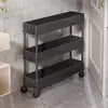 Armario Angosto de Almacenamiento para Baño para Espacio Detrás de la Puerta, Espacio del Inodoro 12cm, Carrito Móvil Ultradelgado