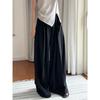 Lvu Verano Nuevo Estilo Japonés Sentido Artístico de Danza Casual Pantalones de Traje de Pierna Ancha Ajuste Relajado Suaves y Cómodos Pantalones de Traje para Mujer