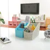 Caja de Almacenamiento Hueca con Múltiples Compartimentos para Cosméticos de Escritorio y Control Remoto, Caja de Almacenamiento Multifuncional para Sala de Estar, Caja Organizadora para Artículos Varios y Papelería