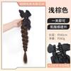 Peluca con clip y lazo, trenza de boxeo, trenza larga, artefacto para trenzar cabello, cola de caballo alta con lazo lateral coreano, accesorios para cabello artificial