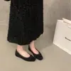 Zapatos casuales para mujer con falda roja de noche elegante estilo francés, como de hada, suaves, con lazo para calzar