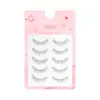 Cílios Postiços em Formato V Estilo Girl Group, Naturais, Extremamente Finos, Hastes Transparentes, Estilo Reutilizável, Aparência Natural