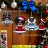 Figuras de Madera Planas 2D de Niña Afroamericana de Navidad de 12 Piezas Decoraciones de Árbol de Navidad para Fiesta en Casa Adornos