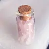 Grava de Cristal Natural Botella a la Deriva Varias Gemas de Cristal Espécimen Mineral Botella de los Deseos para Niños Piedra Pulida Desmagnetizadora