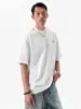 Camiseta Casual Versátil Nanxia Estilo Americano Tecido Confortável Respirável Simples Manga Curta Estampa de Letras Caimento Solto
