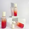 Nueva Botella Dispensadora de Vidrio Rojo Degradado Botella para Aceite Esencial 120ml Botella para Loción Elegante Botella para Crema 50g Botella Dispensadora de Crema Facial