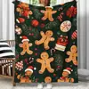 Papai Noel Elfos de Natal Múltiplos Estilos Tema de Natal Estilo Cartoon Manta de Lã Fleece Natal Graffiti Abastecimento Exclusivo Transfronteiriço
