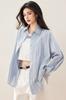 Camisa de mujer con solapa suelta y bolsillo, estilo coreano, informal, de diseño a la moda, primavera 2025