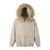 Sudadera con capucha y cuello de pelo a rayas de lana americana para hombre y mujer en otoño e invierno, nuevo estilo holgado y perezoso, cárdigan con cremallera