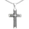 Popular Colgante de Moda Joyería Acero Inoxidable Patrón de Cordón Totalmente Pulido Cruz Nuevo Estilo