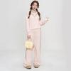 Suéter Jacket de Punto Grueso de Color Sólido con Cremallera Transfronterizo para Mujer, Estilo Perezoso Holgado de Otoño e Invierno, Traje de Moda
