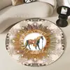 Alfombra de Lujo Ligero para Sala de Estar, Resistente a las Manchas y Fácil de Cuidar, Tapete Antideslizante, Área Grande, Alfombra Completa para Mesita de Noche, Alfombra Redonda para Pies de Dormitorio