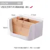 Cesta de Armazenamento Cosmético Removível de Bambu e Madeira Cesta de Armazenamento de Utensílios de Cozinha Caixa de Armazenamento de Madeira e Plástico para Mesa de Centro de Sala de Estar