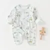 Ropa de Bebé Verano Delgada Lanjing Modal Recién Nacido Ropa de Mariposa Pijama Bebé Clase A Sin Huesos Ropa para Aire Acondicionado