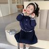 Falda de Traje Estilo Preppy para Niñas 2025 Nuevo Suave Kidsren's Primavera y Otoño Falda Plisada para Niñas Traje de Otoño de Dos Piezas