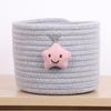 Corda de algodão desenhos animados mini moldura de armazenamento pincel de maquiagem crianças brinquedo cesta de armazenamento bonito de mesa Sundries lanche cesta tecida