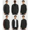 Amazon Chaqueta Deportiva Transfronteriza para Hombre Primavera y Verano Cárdigan con Capucha Secado Rápido Entrenamiento Fitness Manga Corta Chaqueta de Running