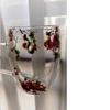 Nueva taza de vidrio aislante de doble capa flor real alto valor de color taza creativa de flor seca de doble uso para frío y caliente taza de café al por mayor