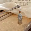 Grampo de Cabelo com Franjas de Menina Miao Jiang Alta Sensibilidade Prata Grampo de Cabelo Antigo 2025 Novo Chinês com Franjas Grampo da Região Ocidental