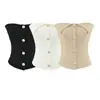 2026 Nuevo Estilo Top Tubo Sexy para Mujer sin Hombros con Almohadillas en el Pecho, Corte Ajustado, Cuello Desplegable, Top Corto