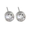 Pendientes de circonita de moda japonesa y coreana para mujer, pequeños y exquisitos, de alta gama, de acero inoxidable, elegantes y combinables.
