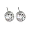 Pendientes de circón blanco para mujer, pequeños, de moda, con incrustaciones de circón, pendientes para mujer, estilo frío, pendientes para el cartílago del oído, venta al por mayor