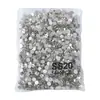 Decoraciones para Uñas Pedrería de Cristal Pedrería Redonda de Fondo Plano de Alta Calidad Pedrería con Base Plateada de Alto Brillo Pedrería de Cristal para DIY Accesorios de Uñas Portátiles