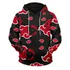 Nueva Sudadera con Capucha 3D de Anime Naruto Akatsuki, Ropa Periférica de Cosplay