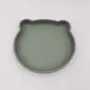 Prato de Silicone com Ventosa para Exportação Transfronteiriça, Prato de Comida em Formato de Urso de Silicone de Grau Alimentício para Treinamento de Alimentação, Utensílio de Mesa Integrado com Ventosa