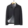 Ropa exterior para hombre, nuevo estilo para papás, top business casual para hombres de mediana edad y mayores, chaqueta cortavientos con solapa otoño 2026