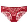 Ropa interior de encaje sexy transfronteriza para mujer, ultrafina, transpirable, cómoda, de talla grande, de algodón, con entrepierna y cintura media.