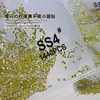Diamantes Sueltos Ss4 Ab Rhinestones en Forma de Abanico King para Uñas, Rhinestones Super Brillantes en Forma de Abanico, Rhinestones Redondos de Vidrio Iridiscentes Aurora con Base Plana