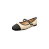 Zapatos Planos para Mujer Estilo Chanel Primavera 2025 Nuevos Zapatos Mary Jane de Piel Zapatos de Ballet Suaves para Fiesta Zapatos de Punta Redonda