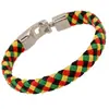Pulsera tejida de PU unisex de comercio exterior europeo y americano, pulsera Yiwu, venta al por mayor, pulsera de mujer colorida, joyería de cuero