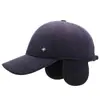 Gorra para Hombre de Invierno de Terciopelo con Protección para Orejas Cálida Gorra con Visera para Hombres de Mediana Edad y Mayores Papá y Abuelo Protectora contra el Frío para Exteriores Gorra de Béisbol de Algodón