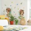 M16174 Flor Mariposa Hada Hojas Caídas Creativo Pegatina de Pared Tienda Hogar Decoración de Fondo Pegatina Extraíble