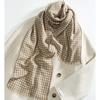 Outono e Inverno novo cachecol de cashmere das mulheres all-match houndstooth borla xale de alta qualidade quente engrossado lenço de proteção do pescoço