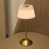 Lámpara de Mesa Retro de Cristal Transfronteriza, Luz Ambiental Luminosa de Alto Pie para Mesita de Noche de Dormitorio, Lámpara de Noche de Lujo Alto Gama, Ajustable
