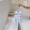 Macacão Fofo para Bebê Menina 2025, Estilo Leve, Vestido de Princesa Estiloso para Recém-Nascidos, Roupa de Verão para Passear