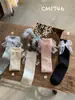 Calcetines de estilo coreano para niña Cm1746 de media pantorrilla 26 Nuevos calcetines para niños Primavera y Verano con encaje y lazo grande Calcetines largos para bebé